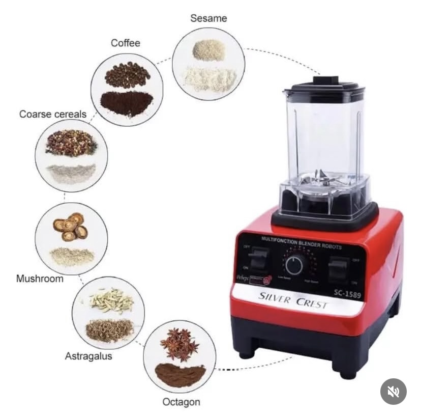 Silver Crest 9000W Multifunction Blender with 2L Jug & Grinder Attachment - Image 5