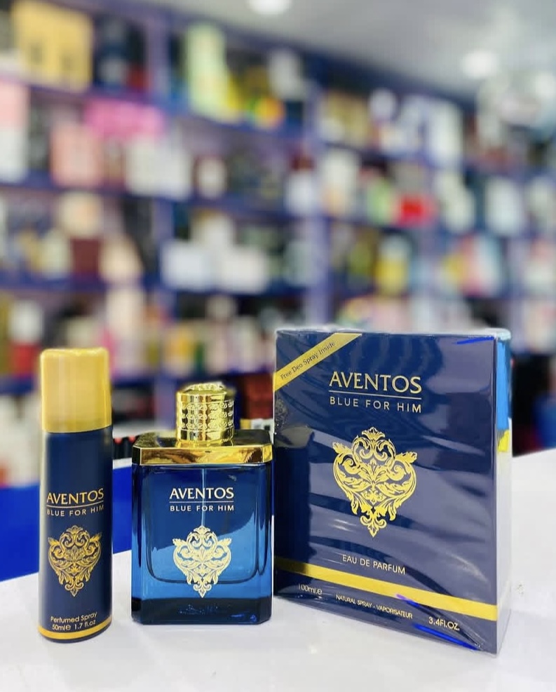 Aventos Blue For Him Eau de Parfum 100ml + Perfumed Spray 50ml Set - Image 2