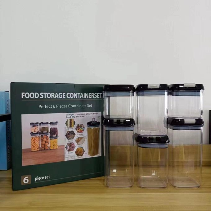 6-Piece Airtight Food Storage Container Set with Flip-Lock Lids
