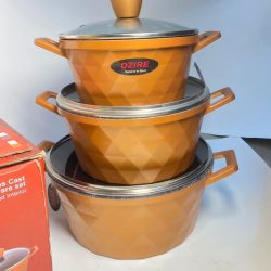 Diamond series cast Aluminum cookware set with non-stick coated interior