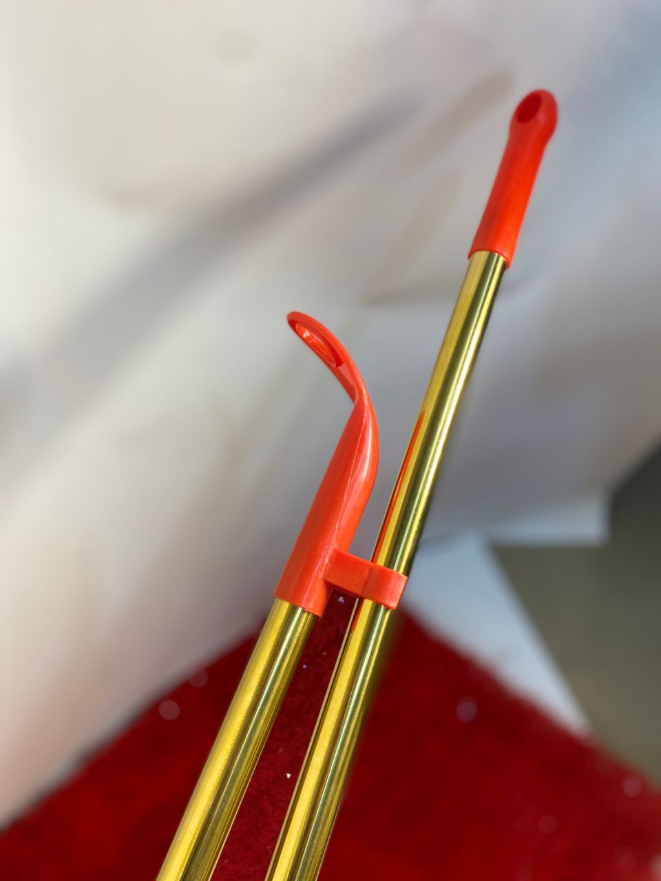 Golden Stainless Steel Broom and Dustpan Set with Long Handle - Image 2