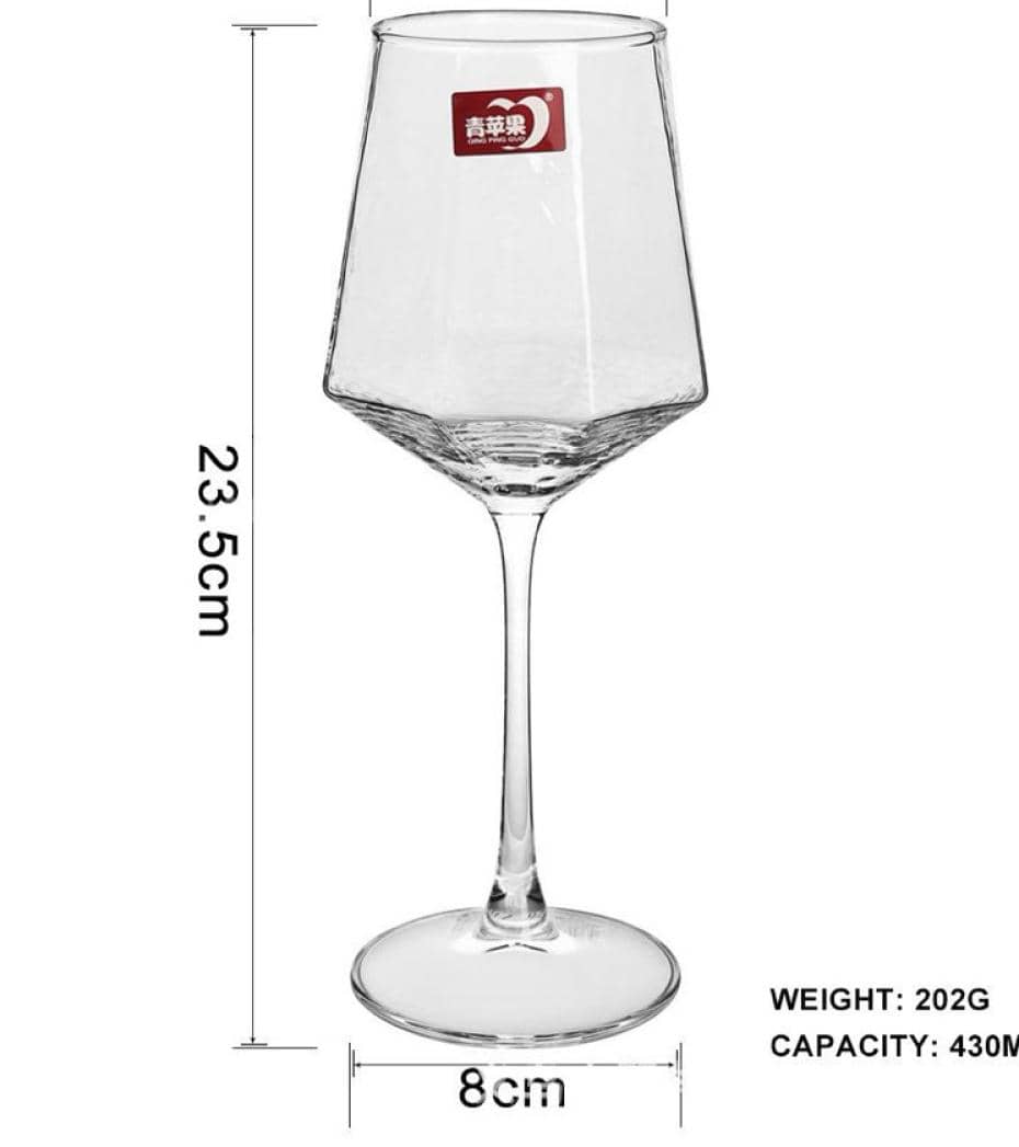 Deli Glassware 6-Piece Lead-Free Crystal Wine Glass Set - Image 2