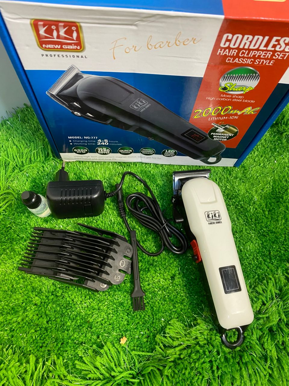 KIKI New Gain Professional Cordless Hair Clipper NG-777 with LED Display