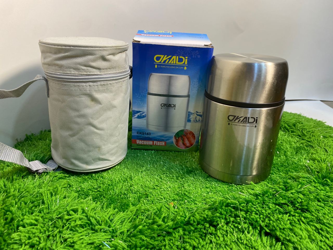 OKADI Stainless Steel Vacuum Flask with Carrying Case