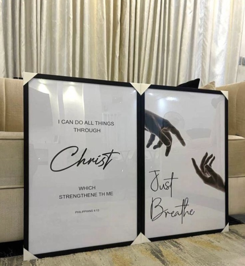 Inspirational 2-Piece Framed Wall Art Set – 20×30cm