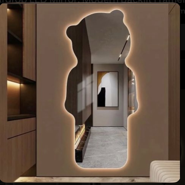 Teddy Bear LED Wall Mirror with Backlit Lighting