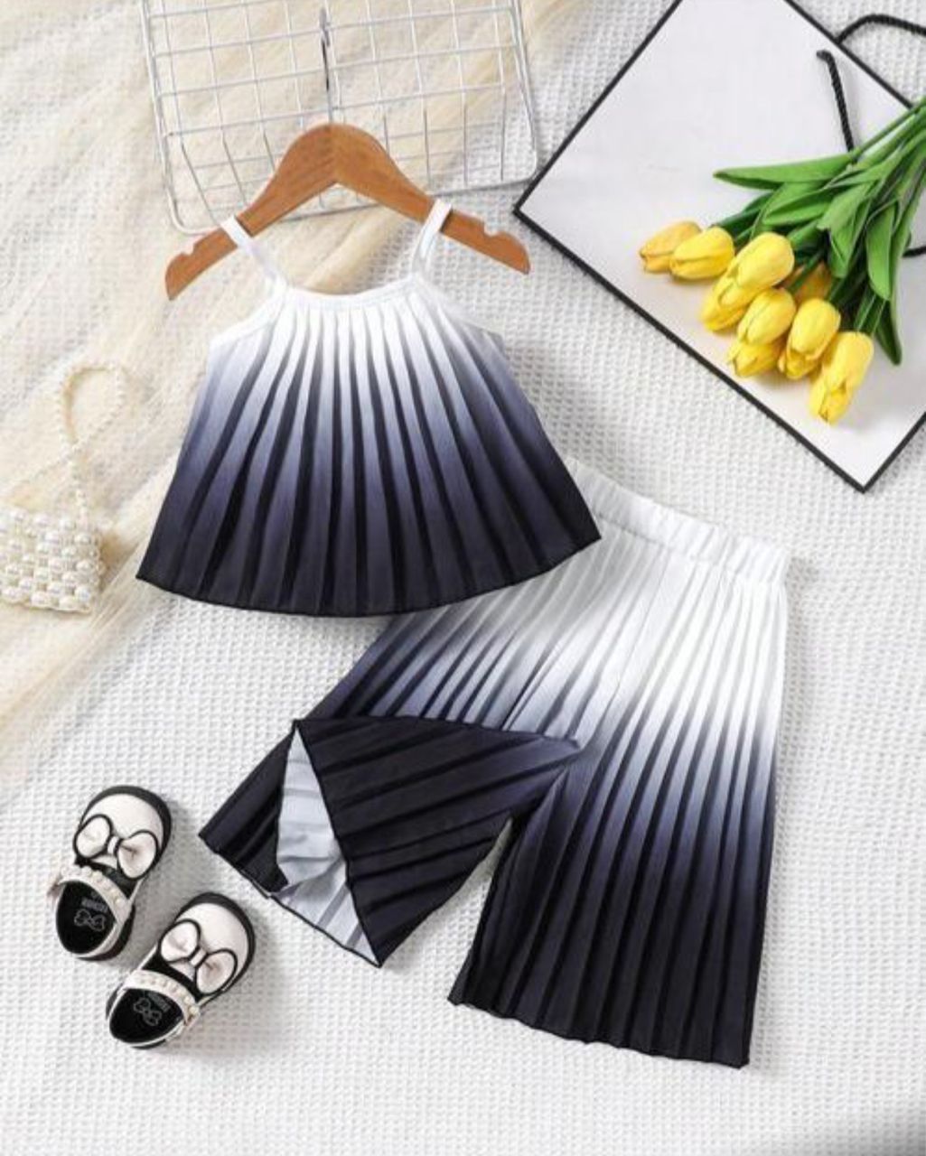 Girls' Ombre Pleated Two-Piece Set - Image 3