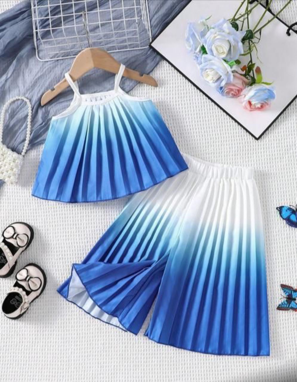 Girls' Ombre Pleated Two-Piece Set - Image 2