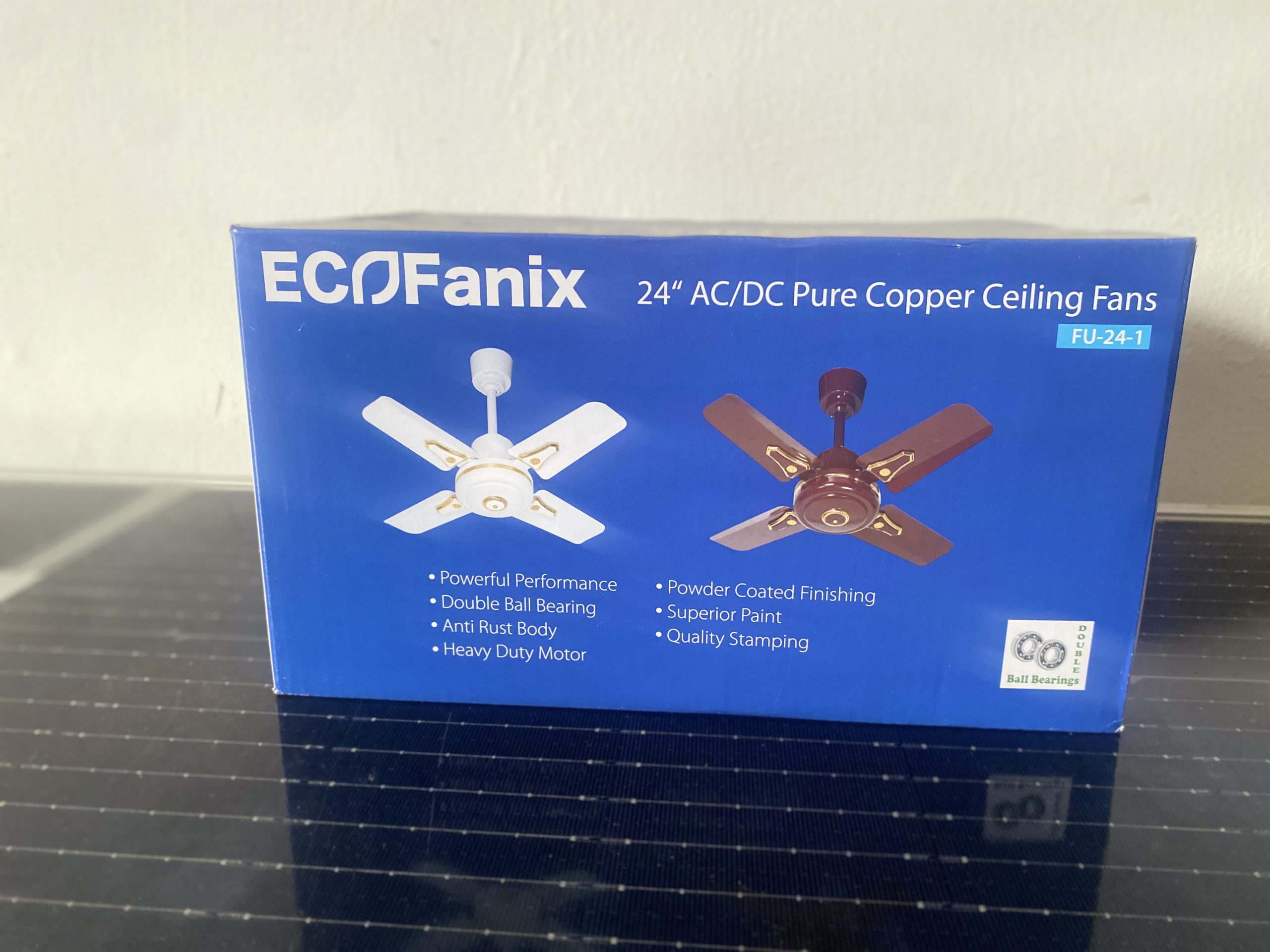 Eco Fanix 24" AC/DC Pure Copper Ceiling Fan (Model FU-24-1)