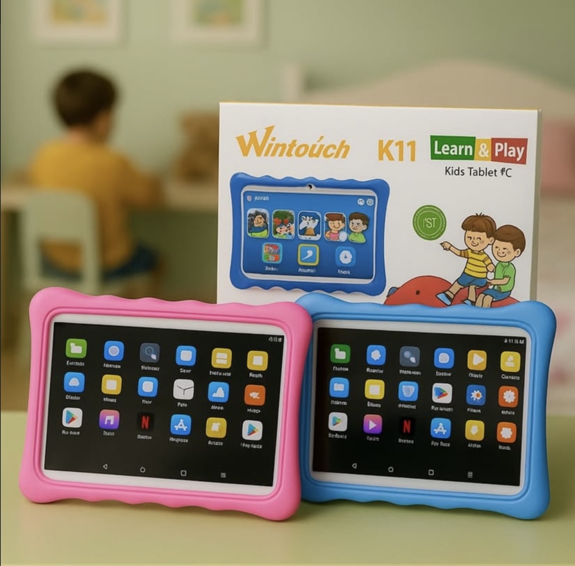 Wintouch Kids Learning Tablet Bundle 7-Inch with Accessories & Game Device - Image 2