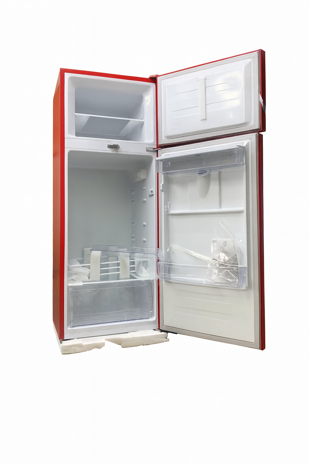 Hisense Double Door Refrigerator with Water Dispenser - Red - Image 2