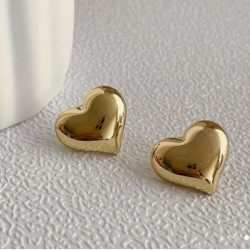 2pair Minimalist Heart Design Stud Earring For Women For Daily Jewelry Accessories Accessories
