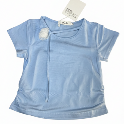 Sky Blue Sparkle Short-Sleeve Girls’ Top
