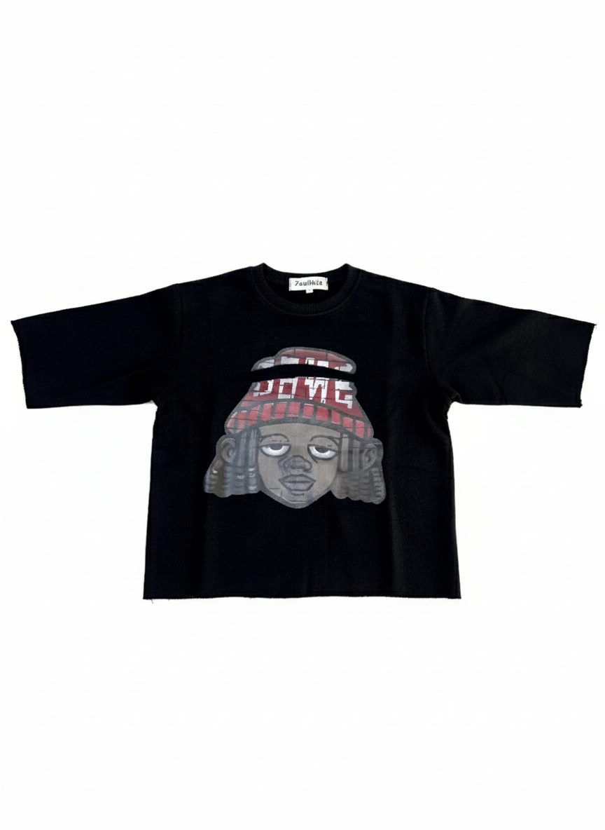 Character Beanie Graphic Oversized T-Shirt - Image 2