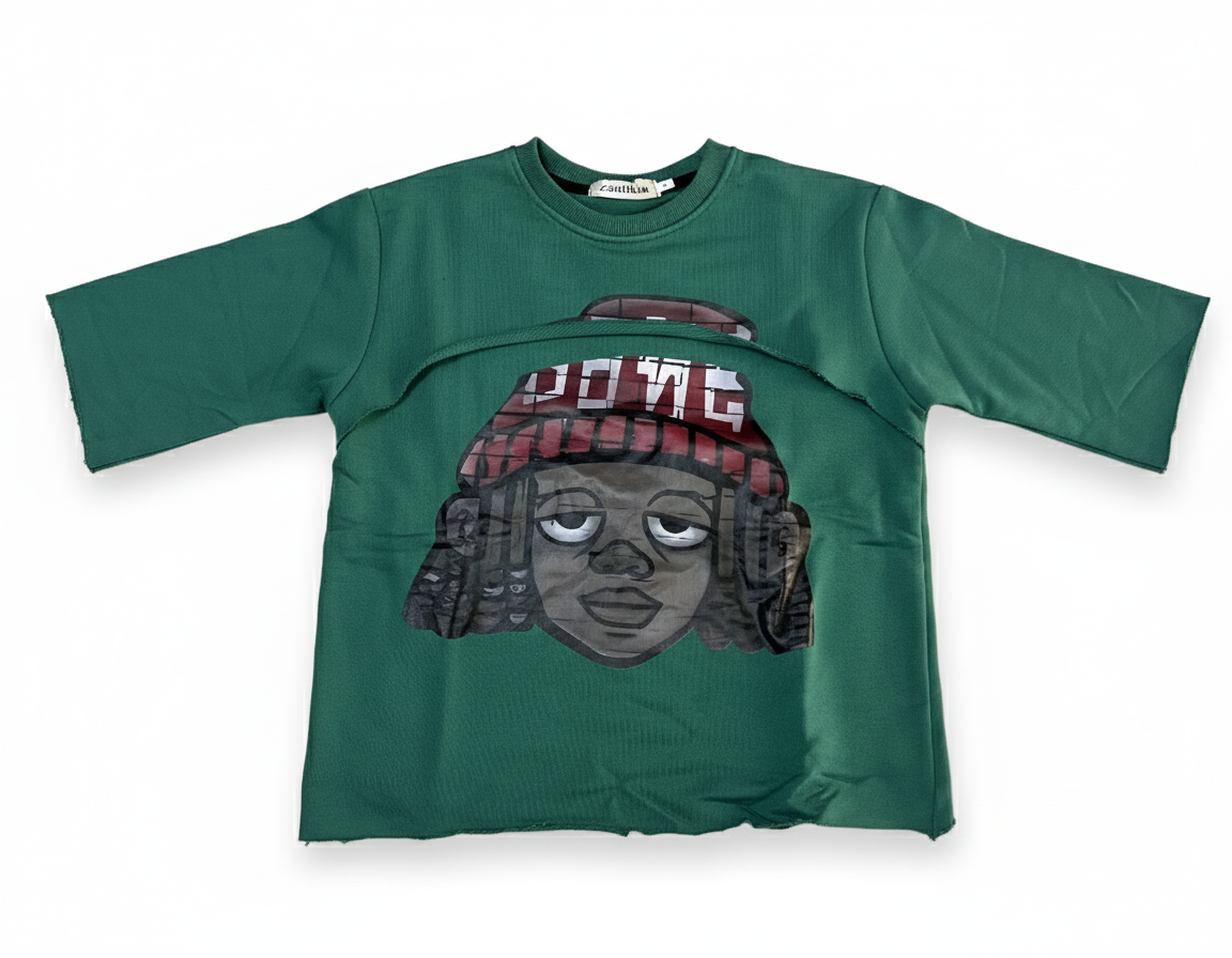 Character Beanie Graphic Oversized T-Shirt - Image 3