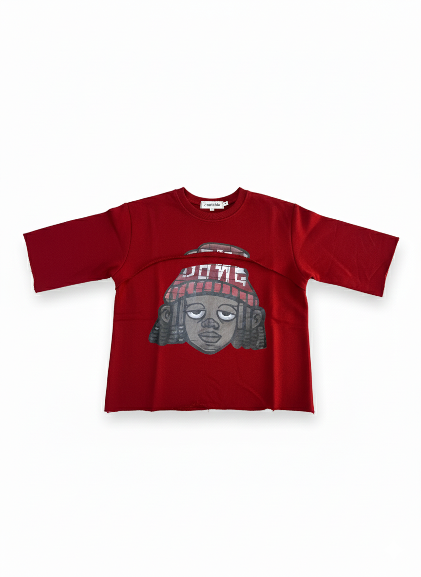 Character Beanie Graphic Oversized T-Shirt
