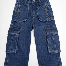 Kids' Utility Cargo Trousers / Jeans with Zip Pockets
