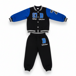 Sporty Varsity Tracksuit Set for Kids