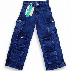 Ultra-Utility Childrens' Denim Cargo Jeans