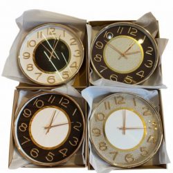 Set of premium gold accented decorative wall clock