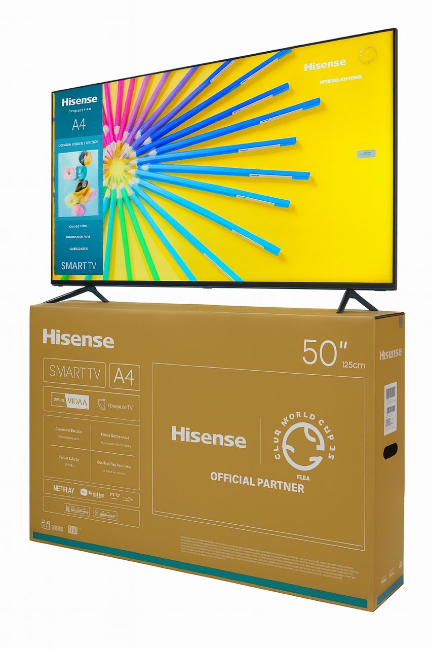 Hisense 50-Inch A4 Smart LED TV - 4K Ultra HD with Built-in Streaming