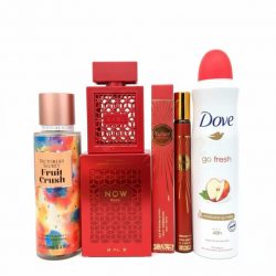 Luxury Red Fragrance & Body Care Combo – 4-in-1 Set