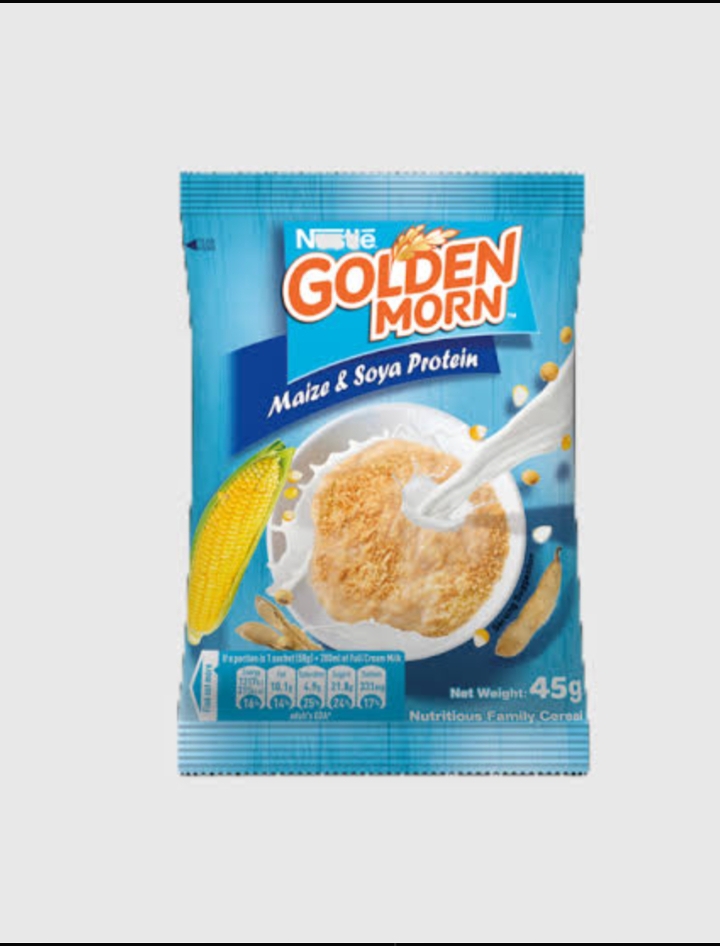 Nestlé Golden Morn Maize & Soya Protein Cereal - 45g (100 Pieces Full Carton)