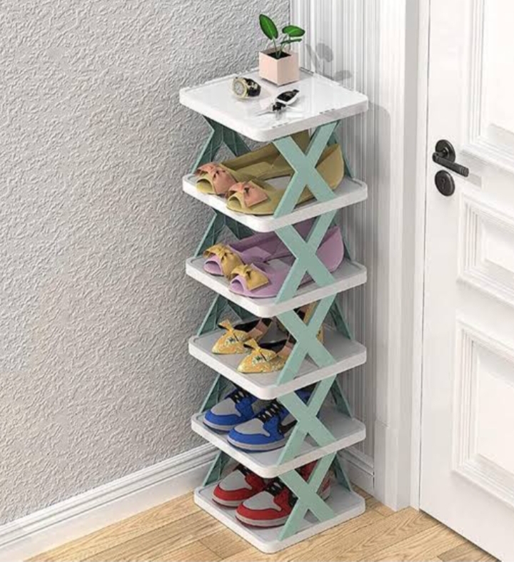 X-Frame Shoe Rack with 6 Shelves – Space-Saving Storage