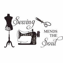 Sewing Mends the Soul"Wall Art Decal