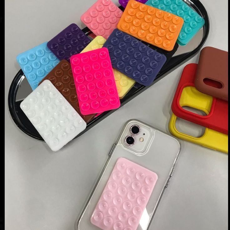 Silicone Pop It Phone Grip with Adhesive – Multi-Color - Image 3