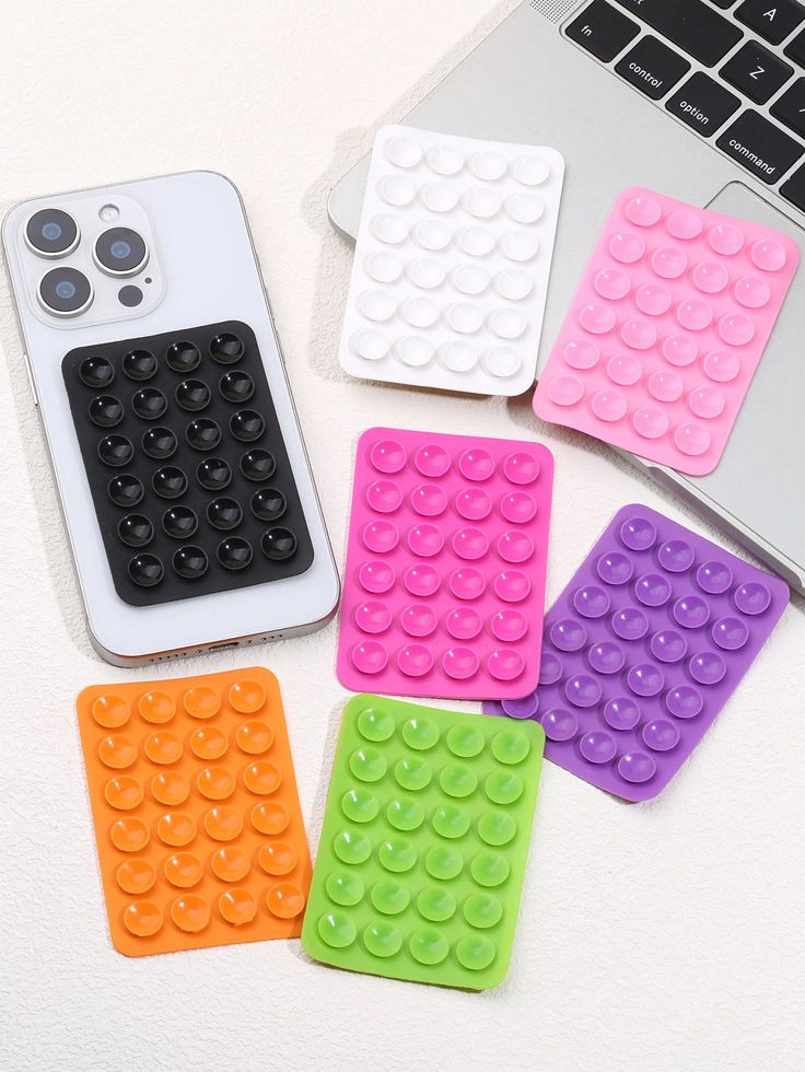Silicone Pop It Phone Grip with Adhesive – Multi-Color - Image 4