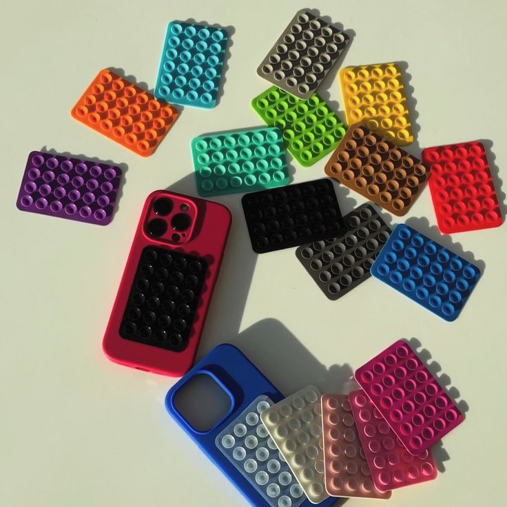 Silicone Pop It Phone Grip with Adhesive – Multi-Color