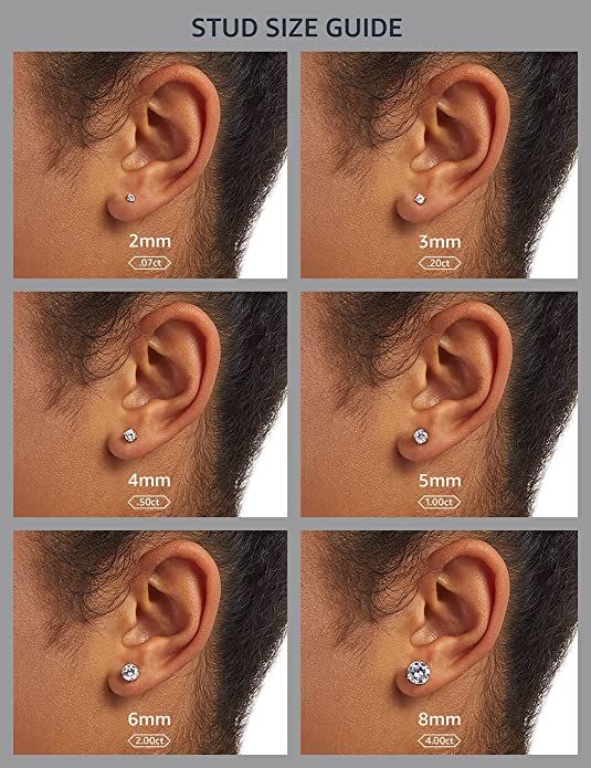 Gold Rhinestone Stud Earrings - 4mm Crystal Sparkle - Image 4