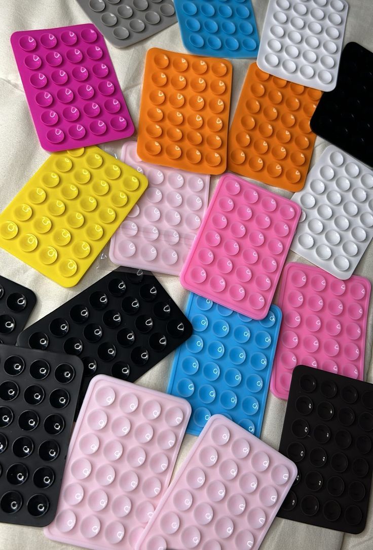 Silicone Pop It Phone Grip with Adhesive – Multi-Color - Image 2