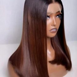 SDD Two-Tone Bone Straight Human Hair with 2×4 Closure – 16 Inches