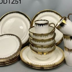 16 piece Gold dinner set