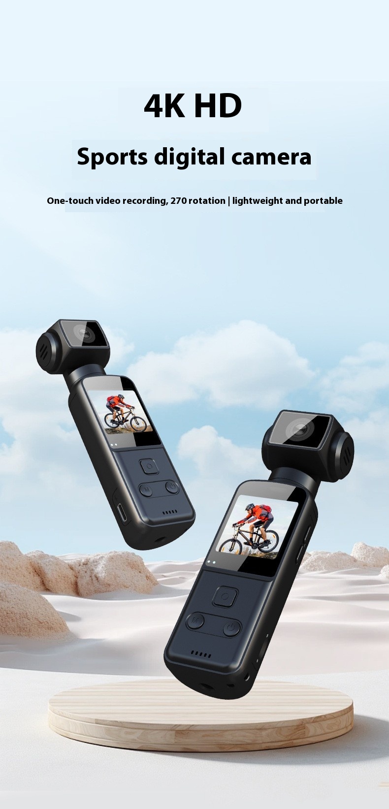 4K HD Anti Shake Pocket Sports Camera Mini