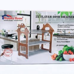 Wonder Home 3-Layer Kitchen Dish Drainer Rack (22")