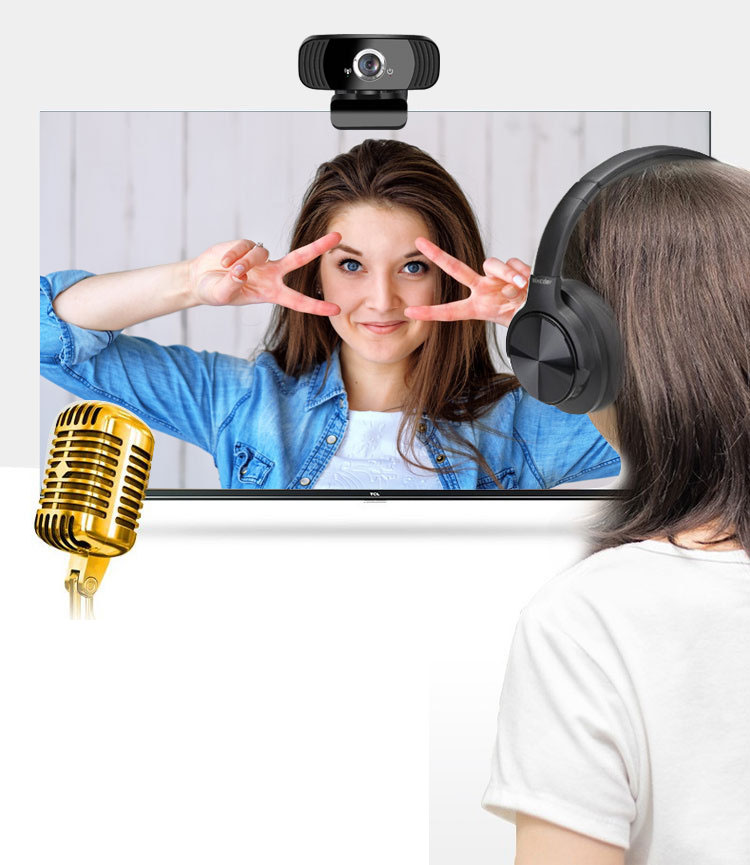 B3 Computer Network High - definition Video Live 1080P Free Brive Online Class Meeting With Microphone USB Camera