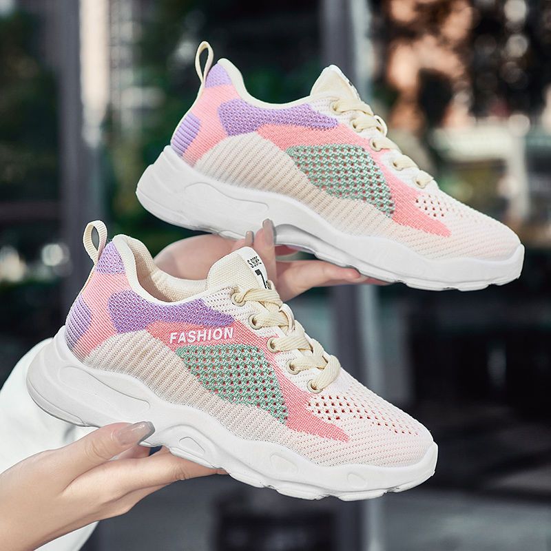 Women’s Casual Colorblock Lace-Up Sneakers  - Image 3