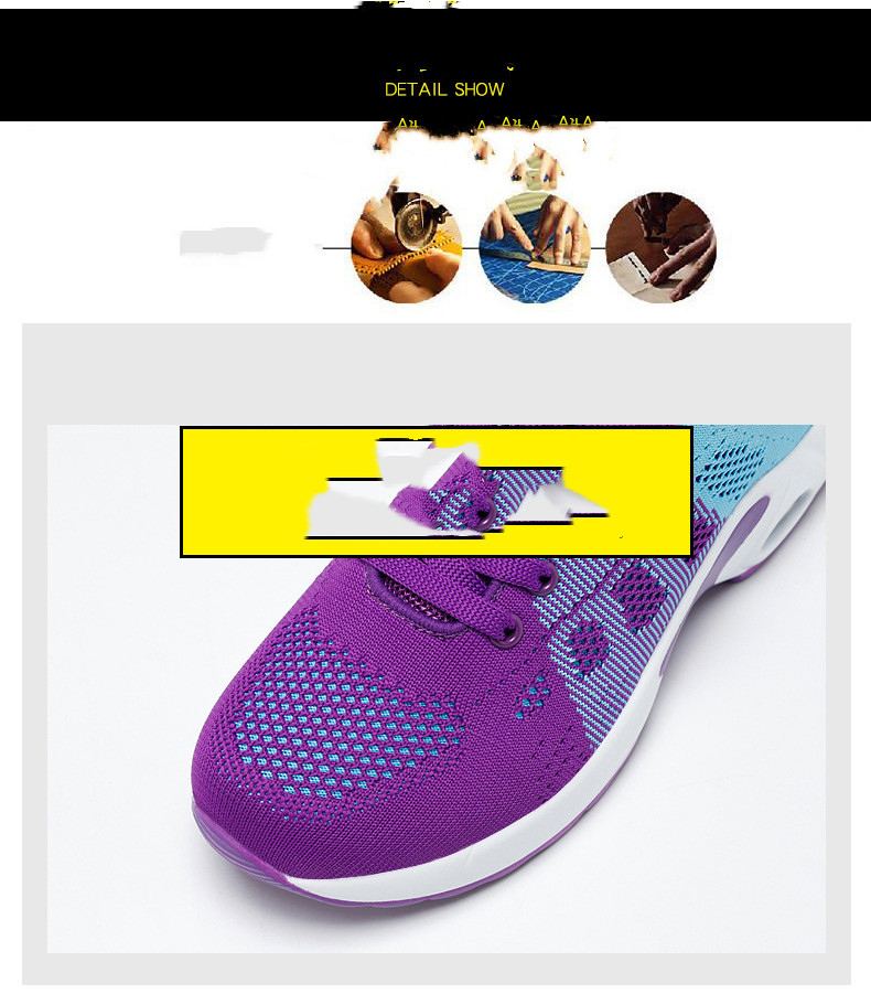 Casual Shoes Breathable Lightweight Mother Shoes Lace - up Cushioned Sneakers Women