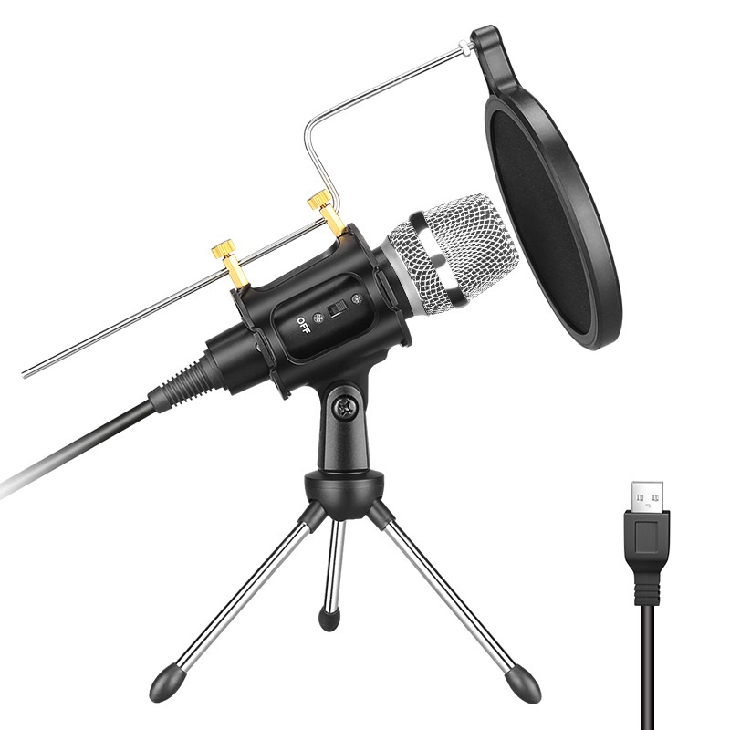 USB Condenser Microphone Kit with Stand & Pop Filter – Recording & Streaming Mic - Image 3