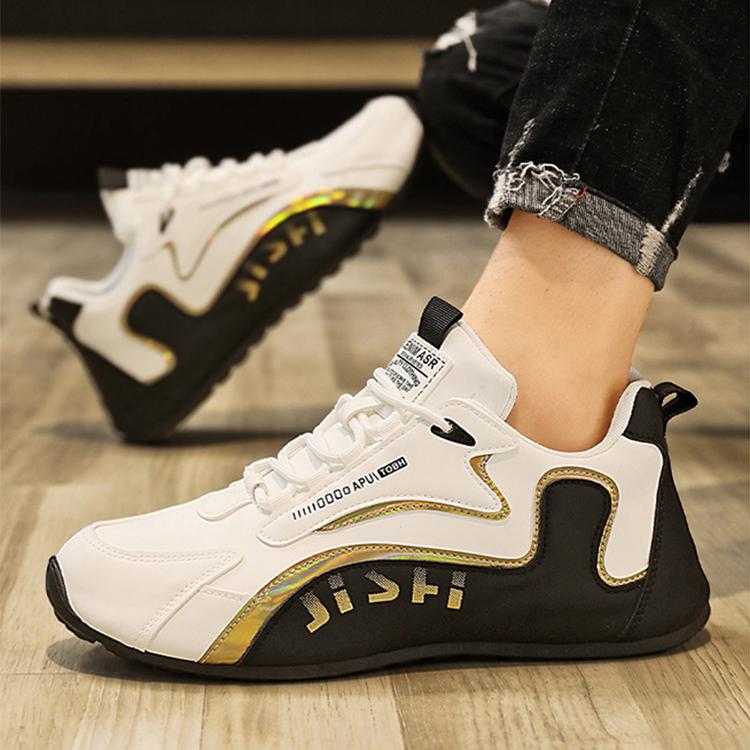 Fashion Colorblock Lace - up Sneakers For Men Breathable Low - top Dad Shoes Running Walking Sports Shoes