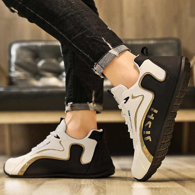 Fashion Colorblock Lace - up Sneakers For Men Breathable Low - top Dad Shoes Running Walking Sports Shoes