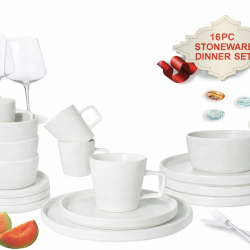 Classic 16-Piece Stoneware Dinner Set