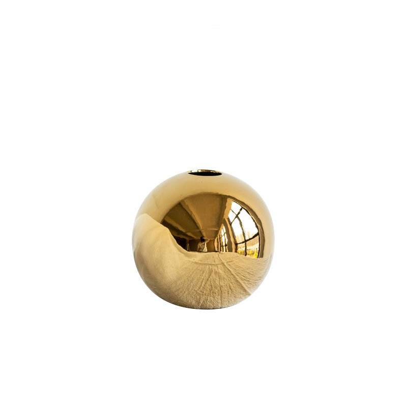 Electroplated Ceramic Gold Vase - Image 5