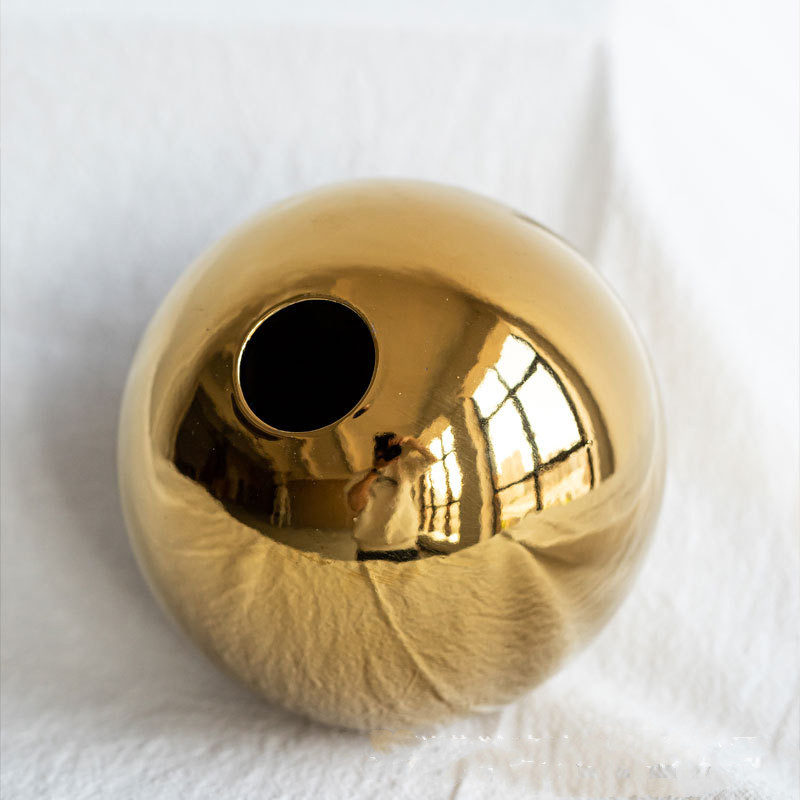 Electroplated Ceramic Gold Vase - Image 6