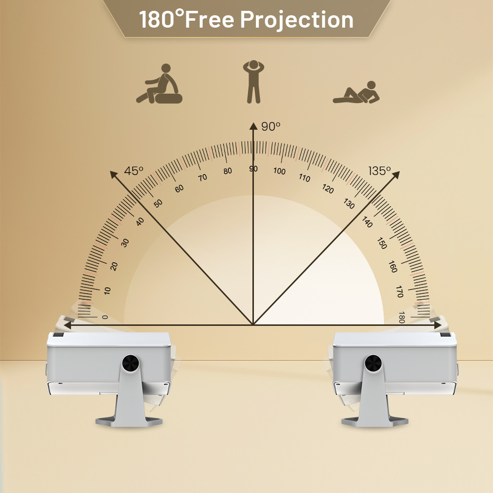 Household Barrel Portable HM400pro Projector