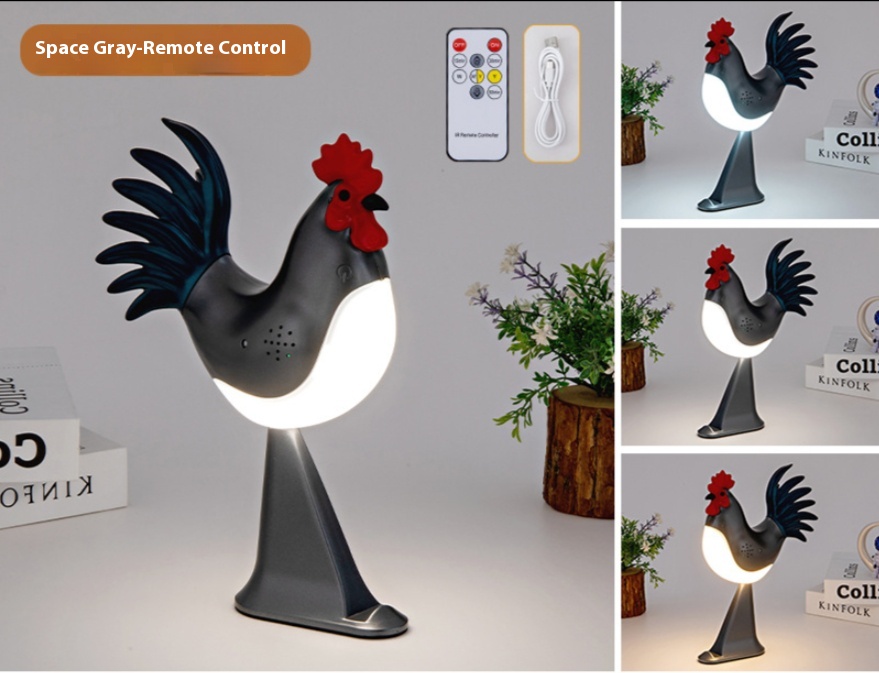 LED Rooster Night Light Touch Lamp