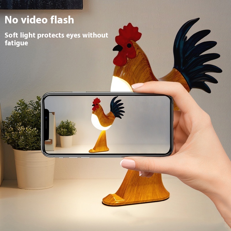 LED Rooster Night Light Touch Lamp - Image 3